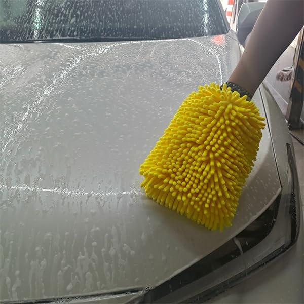 Microfiber Car Wash Mitt Scratch Free Reusable Car Washing Mitts(2)