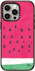 CASETiFY Impact Case for iPhone 15 Pro Max [8.2ft 4X Military Grade Drop Protection/Compatible with Magsafe] - Watermelon - Clear Black