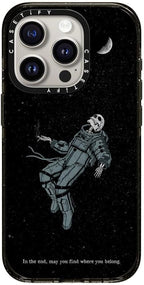 CASETiFY Impact iPhone 15 Pro Case [4X Military Grade Drop Tested / 8.2ft Drop Protection/Compatible with Magsafe] - Somehow, Someday - Clear Black