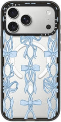 CASETiFY Impact iPhone 17 Pro Max Case [Slim/Compatible with Magsafe / 8.2 ft. 4X Military Grade Drop Protection] - Ribbon Play - Clear Black