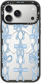 CASETiFY Impact iPhone 17 Pro Max Case [Slim/Compatible with Magsafe / 8.2 ft. 4X Military Grade Drop Protection] - Ribbon Play - Clear Black