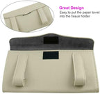 Car Tissue Holder, Sun Visor Napkin Box, Auto Napkin Case with Tissues Refill, Paper Towel Dispenser, Vehicle Interior Accessories Universal for Car SUV Pickup Truck-Beige