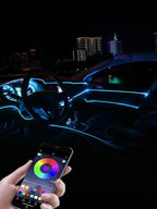 Car LED Interior Lights Strip APP Control, Car Neon Lights Kit with 236 inches Fiber Optic, Music Mode Sound Active Cars Atmosphere Ambient Lighting Kit