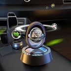 Luxury Solar Aromatherapy Car Air Freshener | Stylish Dashboard Rotating Perfume Diffuser | Plastic Solar-Powered Autorotation Decoration for Car Interior | Eco-Friendly Fragrance Diffuser