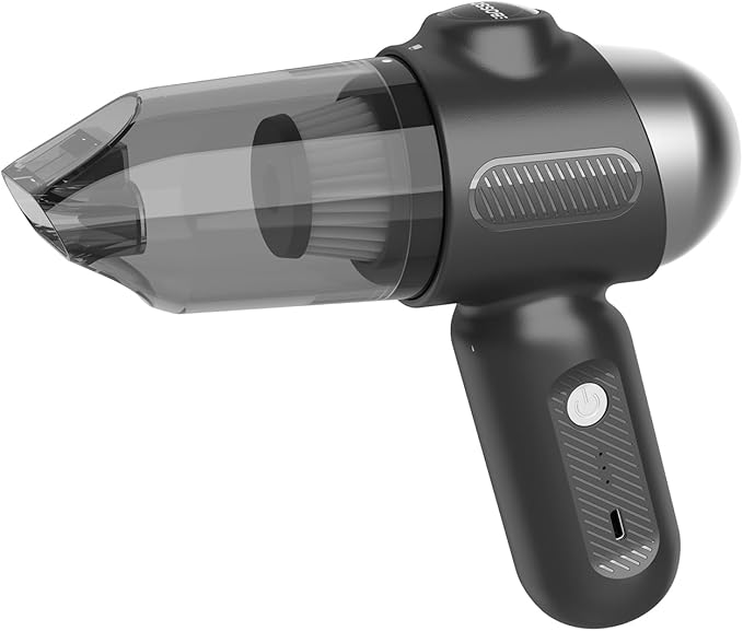 EBOSSOM Upgraded Mini Car Vacuum with 12000Pa, Portable 4-in-1 Blowing and Suction Function, Mini Vacuum Cleaner Air Duster Suitable for Quick Cleaning of Small Areas, Car, Office, Home, PC