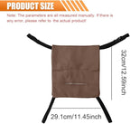 Car Handbag Holder Between Seats, Luxury Leather Car Purse Holder with Tissue Box, Multi-Pocket Large Capacity Storage Bag, Hanging Auto Organizer Pets Kids Barrier for Safe Driving (Brown)