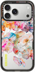 CASETiFY Impact iPhone 17 Pro Max Case [Slim/Compatible with Magsafe / 8.2 ft. 4X Military Grade Drop Protection] - AF Dream FLWRS - Clear Black