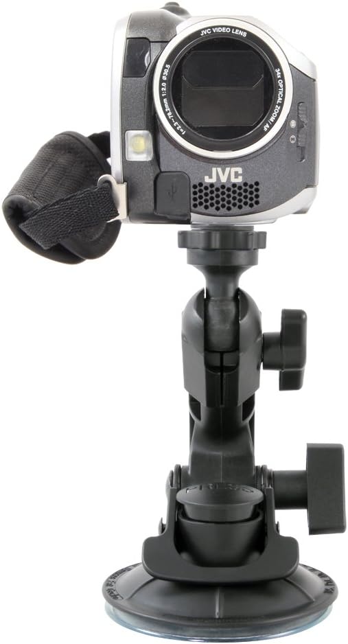 Delkin Devices Fat Gecko Mini Suction Camera Mount - Powerful Suction Cup Camera Mount for Car, Motorcycle, Desk, Window | Secure and Adjustable Action Camera Holder for Video Recording