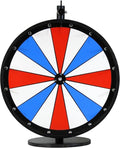 Dual and Triple Color Tabletop Dry Erase Prize Wheel – 30 Inch Desktop Spinning Wheel, Durable Wood, Balanced for Fair Odds, Trade Show Booth Raffle, Fundraiser, Baby Shower (Red and Blue, 30")