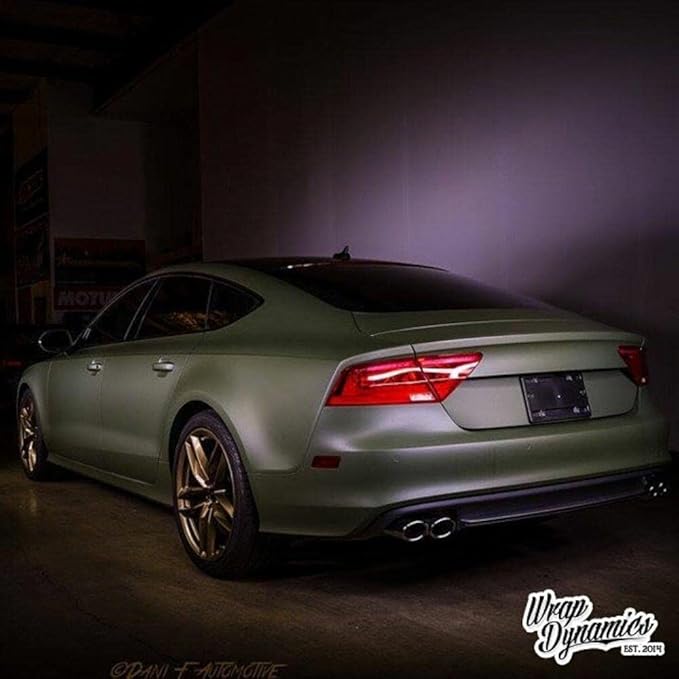 3M Car Wrap Roll 2080 Matte Military Green | M26 | (5ft x 10ft (50 Sq/ft)) | Automotive Vinyl Wrap for Cars - Car Interior Wrap & Exterior | w/Free Instawraps Pro Glove