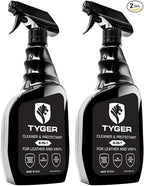 Tyger Tonneau Cover Cleaner & Protectant 2-in-1 Spray Specialized for Leather and Vinyl Surfaces, 22 Fl. oz. Made in USA (Pack of 2)