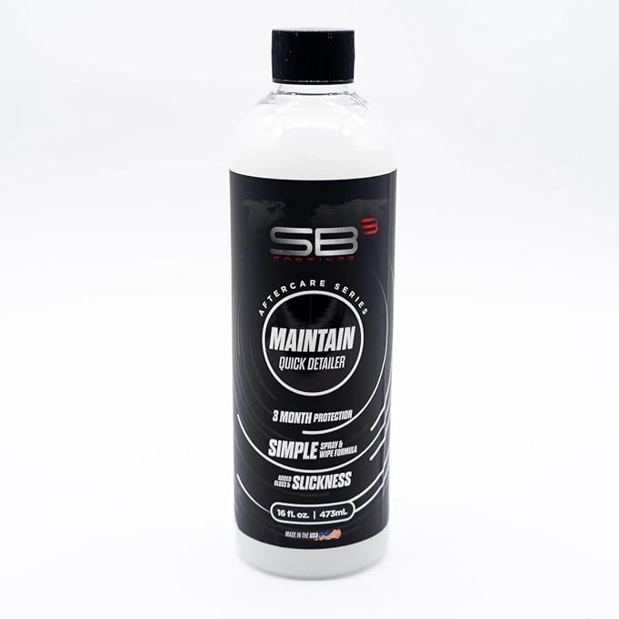 SB3 Maintain Ceramic Protective Coating - Quick Detailer Spray for Cars with 3-Month Hydrophobic Finish - Scratch Resistant Nano Technology (16oz)
