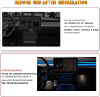 2021-2023 Tesla Model 3 Y Interior Car Neon Lights (Center Console+Dashboard+4 Foot Lights) with Matching Armrest Organizer, Ambient APP-Controlled RGB LED Strip Lights