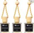 Snickerdoodle Car Air Freshener Set of 3, 10 ml Hanging Diffuser Bottles with Wooden Cap, Sweet Cinnamon Sugar Cookie Scent for Car, Home & Closet, Velvet Gift Bag