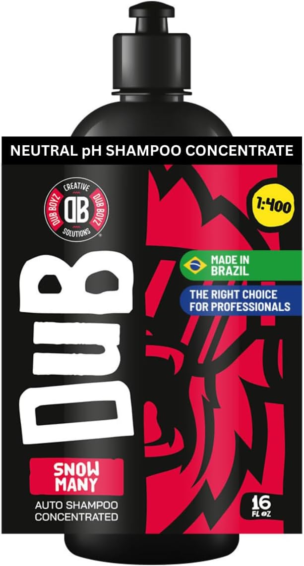 DUB BOYZ Snow Many Concentrated Auto Shampoo – High Foam Car Wash Shampoo, Safe for All Paints, Economical, No Residue, Enhances Shine (1, 16 OZ)