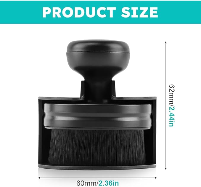 2 Pack Auto Detail Brushes, Tire Shine Applicator Brush, Automotive Tire Dressing Applicator Brush, High Density Portable Car Tire Brush with Seal Cover for Car Wash Kit(Black)