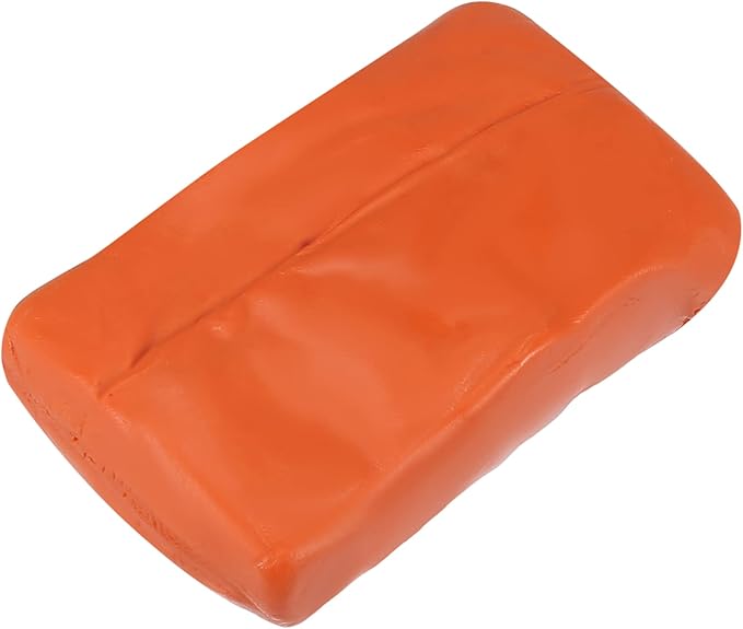 X AUTOHAUX Car Clay Bar Wash Mud Orange 100g Detailing Cleaning Polishing Tool for Cleaning Cars RV Boats Bus Coating