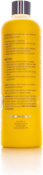 OPTI-COAT - No Rinse Ceramic Rinseless Car Wash - Premium Version of ONR, Enhanced with SiO2 & UV Inhibitors, Safe for Coated & Uncoated Vehicles, Paint, Glass & Interior (16oz)
