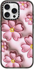 CASETiFY Impact iPhone 16 Pro Max Case [Slim/Compatible with Magsafe / 8.2 ft. 4X Military Grade Drop Protection] - Sakura - Clear Black