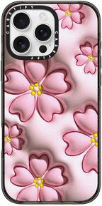 CASETiFY Impact iPhone 16 Pro Max Case [Slim/Compatible with Magsafe / 8.2 ft. 4X Military Grade Drop Protection] - Sakura - Clear Black