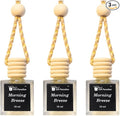 Gift Paradise® Fresh Clean Morning Breeze Car Air Freshener Set of 3 (10 ml Each) – Hanging Diffuser Bottles with Wooden Cap, Linen Breeze Scent for Car, Closet & Office, Long-Lasting Air Freshener