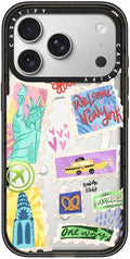 CASETiFY Impact iPhone 17 Pro Case [Slim/Compatible with Magsafe / 8.2 ft. 4X Military Grade Drop Protection] - Welcome to New York - Clear Black