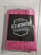 1500gsm Scratch Free XL Ultra Absorbent Pink Mega Microfiber Professional Car Drying Towel, Twisted Loop 24" x 36" for Detailing Cars (1)