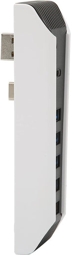 5 Port USB Hub for PS5, 5 in 1 High Speed USB Expansion Hub Charger Splitter Adapter with USB2.0 TypeC Ports for Console