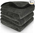 BMLEI Microfiber Car Cleaning Cloths,1200 GSM Ultra Thick Microfiber Towels for Cars, Soft Car Drying Towel for Washing, Polishing and Auto Detailing 16'' x 16'' (3 Pack)