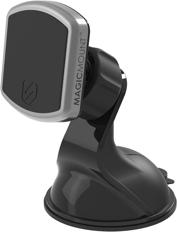 Scosche MWPDB MagicMount Pro Magnetic Car Phone Holder - Strong Magnet Mount for iPhone and Android - Secure Magnetic Mount for Car Window/Dash - Universal 360° Adjustable Mobile Cell Holder