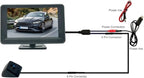 Blind Spot Camera with 5” BSD Monitor Kit, HD 1080P Monitor Side View Camera Kit, Door Tape Mounted Blind Spot Cam Silver
