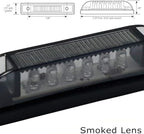 iJDMTOY 3pc Amber LED Center Grille Running Light Kit Compatible With 2014-2021 Toyota Tundra w/TRD Pro Grill (Dark Smoke Lens w/Wiring and Hardware)