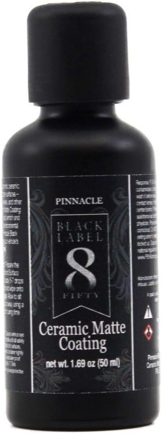 Pinnacle Black Label Ceramic Matte Coating – Ultimate Protection for Matte Paint, Vinyl Wraps & Wheels, No Gloss Finish, Easy Application, 50 mL