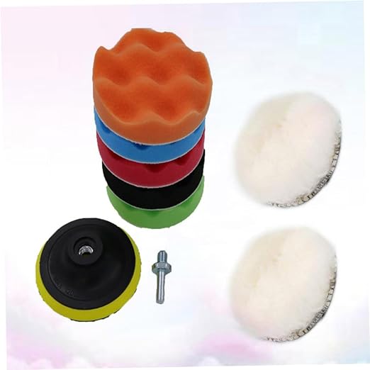 Ciieeo 9pcs Auto Detailing Kit Car Buffer Kit Polishing Pads Bars Auto Detailing Set for Car Waxing