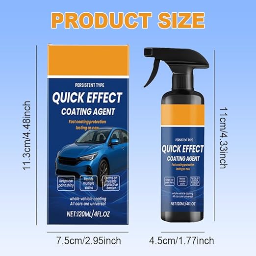 Car Nano Quick Coat Restore Coating Spray, 2026 New Acting Coating Agent Sprays, Quick Effect Coating Agent for Car, Car Coating Spray for Shine and Protection (1Pcs)