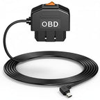 OBD2 Power Cable for Dash Camera, Mini OBD Adapter with 24-Hour Parking Mode, Acc Mode, Low Voltage Protection, 11.48FT Cable for Dash Cams, GPS,DVR and More 2V-36V to 5V/3A Charger