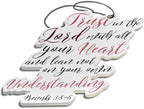 WIRESTER Hanging Air Freshener for Car, Home, Bathroom, Office, Decorative Charm Ornaments, Christian Quotes Proverbs 3:5-6