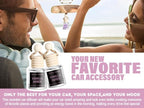 C Classy Hanging Car Air Freshener 2 Pack, Vanilla Amber Essential Oil Diffuser, Long-Lasting Fragrance, Cute Glass Bottle Car Accessories for Women & Men, Made in USA