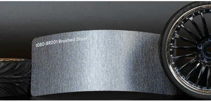3M Car Wrap Roll 2080 Brushed Steel | BR201 | (5ft x 25ft (125 Sq/ft)) | Automotive Vinyl Wrap for Cars - Car Interior Wrap & Exterior | w/Free Instawraps Pro Glove