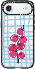CASETiFY Impact iPhone Air Case [Slim/Compatible with Magsafe / 8.2 ft. 4X Military Grade Drop Protection] - Tomatoes - Clear Black