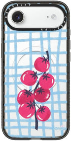 CASETiFY Impact iPhone Air Case [Slim/Compatible with Magsafe / 8.2 ft. 4X Military Grade Drop Protection] - Tomatoes - Clear Black