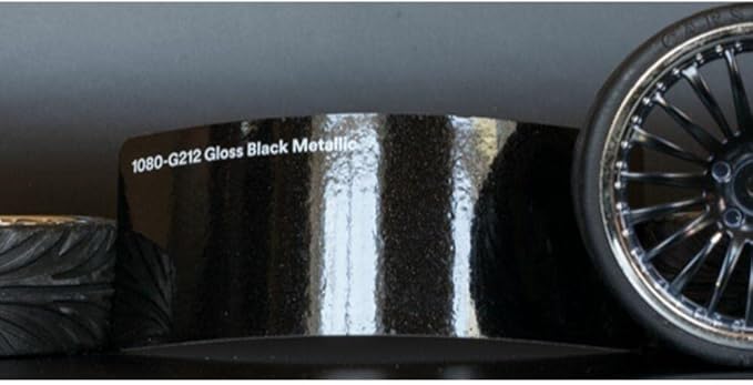 3M Car Wrap Roll 2080 Gloss Black Metallic | G212 | (5ft x 30ft (150 Sq/ft)) | Automotive Vinyl Wrap for Cars - Car Interior Wrap & Exterior | w/Free Instawraps Pro Glove