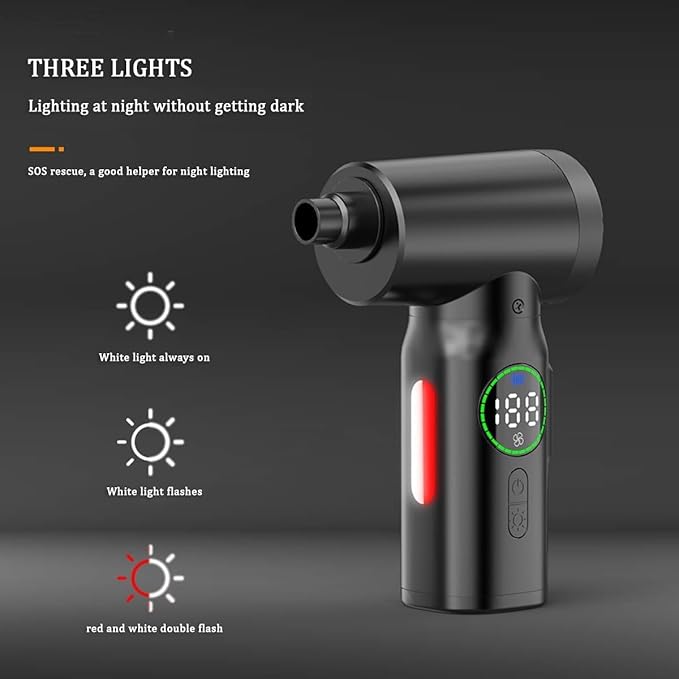 Handheld Cordless Vacuum, 3-Color Light, 8000PA, 3-in-1 car Cleaner with LED Display, 6000mAh, Rechargeable mini, Suitable for Cleaning Cars, Stairs, Sofas, and pet Corners