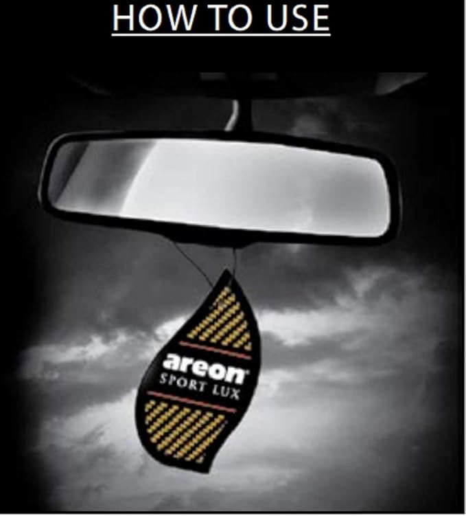 AREON Sport Lux Gold - Hanging Cardboard Air Freshener for Car, Home & Office - Premium Cologne Perfume with Natural Fragrances - Long Lasting, Fresh, Luxurious Scent - Stylish Design, Pack of 3
