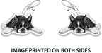 WIRESTER Hanging Air Freshener for Car, Home, Bathroom, Office, Decorative Charm Ornaments, Boston Terrier Dog Lying Down Looking Up