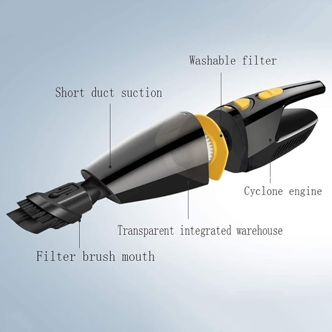 Powerful high-Power car Vacuum Cleaner, Handheld Cordless Rechargeable pet Hair, Household, Powerful Suction, Operation