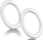 Magnetic Ring Holder for iPhone 14 13 12 Magnet Wall Mobile Phone Holder Magnetic Car Phone Stand for magsafe case (white 2pcs)