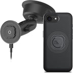 Quad Lock Heavy Duty Suction Car Phone Mount with MAG Phone Case and MAG Wireless Charging Head for iPhone 17e