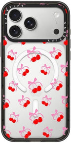 CASETiFY Impact iPhone 17 Pro Max Case [Slim/Compatible with Magsafe / 8.2 ft. 4X Military Grade Drop Protection] - Cherries Jubilee - Clear Black