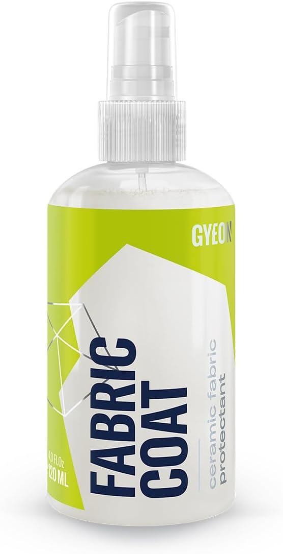 Gyeon Quartz Fabric Coat Super‑Hydrophobic UV‑Resistant Ceramic Textile Protectant for Upholstery Carpet Convertible Tops Stain Repellent Self‑Cleaning Long‑Lasting Protection